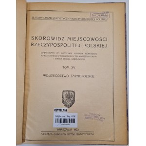 WOJEWÓDZTWO TARNOPOLSKIE - Skorowidz miejscowości Rzeczpospolitej Polskiej TOM XV