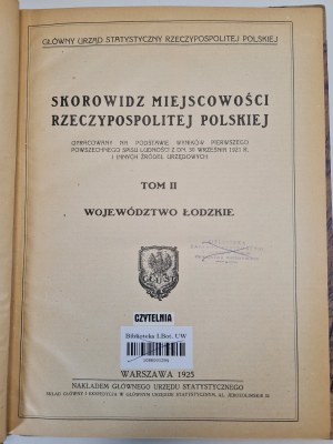 ŁÓDZKIE VOIVODSHIP - Index of localities of the Republic of Poland TOM II