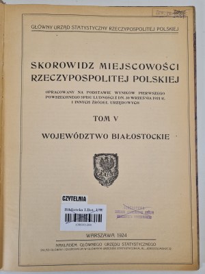 BIAŁOSTOCK VOIVODSHIP - Index of localities of the Republic of Poland TOM V