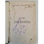MICKIEWICZ Adama - PISMA tom II, wyd. 1858 (zawiera Konrad Wallenrod, Grażyna, Dziady, Poezye Nowe)