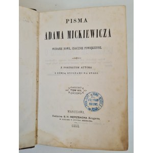 MICKIEWICZ - PISMA, tom VIII (Rzecz o Literaturze Słowiańskiej wykładana w Kollegium Francuskim, rok drugi i trzeci 1841-1842-1843)