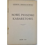 ZBIERZCHOWSKI Henryk - NOWE PIOSENKI KABARETOWE Wyd. Lwów 1919