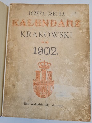 JOZEF CZECH KRAKOW CALENDAR FOR 1902