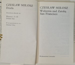 MILLOSZ Czeslaw - WIDZENIA NAD ZATOKĄ SAN FRANCISCO Wyd. I.