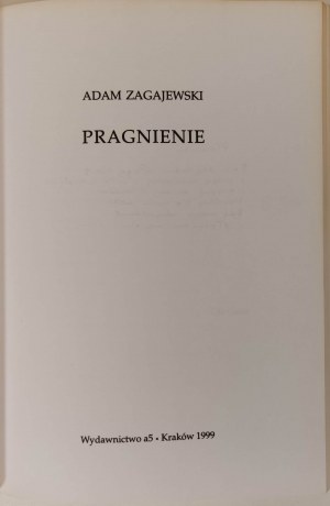 ZAGAJEWSKI Adam - DESIRE