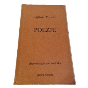 NORWID Cyprian - POEZJE Reprodukcja pierwodruku Lipsk 1863