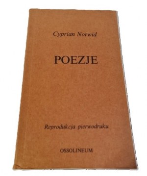 NORWID Cyprian - POETIES Reproduction of the first edition Leipzig 1863