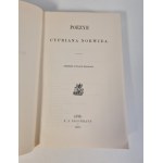 NORWID Cyprian - POEZJE Reprodukcja pierwodruku Lipsk 1863