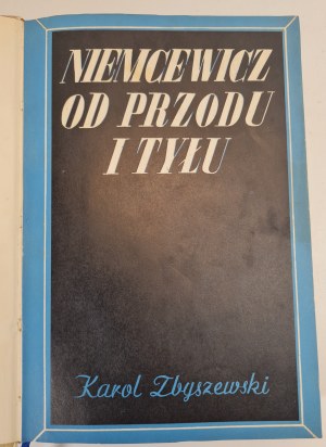 ZBYSZEWSKI Karol - NIEMCEWICZ OD PRZODU I TYŁU Wyd.1939.