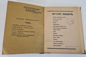 YANKOWSKI Yezy - TRAM WPOPSZEK ULICY SKRUTY PROZY I POEMY Wyd.1920 First edition. A great example of Polish futurism