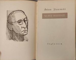 SŁONIMSKI Antoni - NOWE WIERSZE Wydanie 1 Portrait of the author KONARSKA