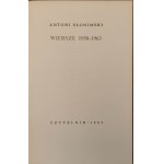 SŁONIMSKI Antoni - WIERSZE 1958-1963 Wydanie 1
