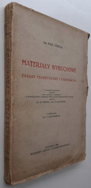 Verola Paul - EXPLOSIVE MATERIALS, ed.1924