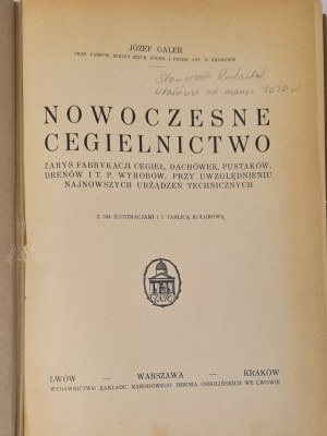 GALER Jozef - MODERN CEGLERY with 334 illustrations