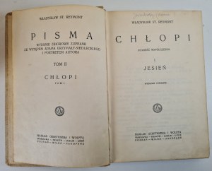 REYMONT Władysław - CHŁOPI Volume I-IV Wyd. Gebethner i Wolffa