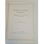WIERSZE POLSKIE WYBRANE Antologia poezji do Bogu rodzicy do chwili obecnej red. Mieczysław Grydzewski, wyd.1946