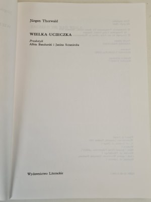 THORWALD Jurgen - THE GREAT FUGITIVE Edition 1