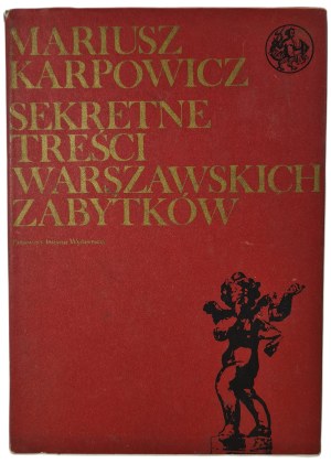 KARPOWICZ Mariusz - SECRET CONTENTS OF WARSAW'S SOCIETY in the series Library of the Mermaid, ed.1981