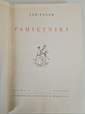 PASEK Jan - MEMORIES Illustrations by A.Marczynski Edition 1