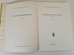 WARSAW OF THE XIX CENTURY 1795-1918 Zeszyt 2 Institute of History of the Polish Academy of Sciences, ISSUE 1 of 1971/.