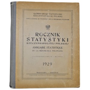 ROCZNIK STATYSTKI RZECZPOSPOLITEJ POLSKIEJ rok wydawnictwa VII 1929 w j.polskim i francuskim