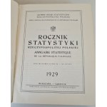 ROCZNIK STATYSTKI RZECZPOSPOLITEJ POLSKIEJ rok wydawnictwa VII 1929 w j.polskim i francuskim