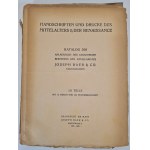 CATALOG 500 MANUSCRIPTE Handschriften und Drucke des Mittelalalters&Der Renaissance /Rękopisy i druki średniowiecza i renesansu w j.niemieckim, wyd.1905