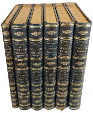 RACINET Auguste - LE COSTUME HISTORIQUE 1-6 LARGE FOLIO BEAUTIFUL COVERING FROM THE Epoch