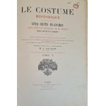 RACINET Auguste - LE COSTUME HISTORIQUE 1-6 DUŻE FOLIO PIĘKNA OPRAWA Z EPOKI