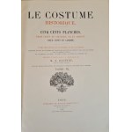 RACINET Auguste - LE COSTUME HISTORIQUE 1-6 DUŻE FOLIO PIĘKNA OPRAWA Z EPOKI