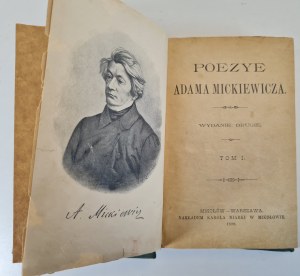 MICKIEWICZ Adam - POEZYE second edition, Mikolow-Warsaw 1898.