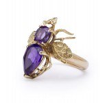 Fly-shaped ring, 2nd half of 20th century jewelry, pr. gold "0.585"