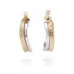 Gold earrings, early 21st century jewelry, pr. 0.585 gold, white + yellow gold