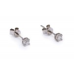Earrings with diamonds, early 21st century jewelry, white gold pr. ~ 0.750