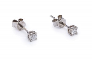 Earrings with diamonds, early 21st century jewelry, white gold pr. ~ 0.750