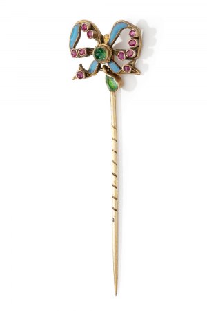 Épingle à nœud, début du 20e siècle bijoux, émail/or pr. 0,580