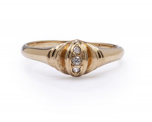 Diamond ring, 2nd half of 20th century jewelry, 0.583 pr. gold