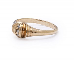 Diamond ring, 2nd half of 20th century jewelry, 0.583 pr. gold