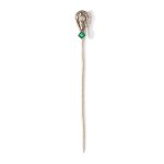 Pin with openwork decoration, 2nd half of 20th century jewelry, white gold pr. ~ "0.585"