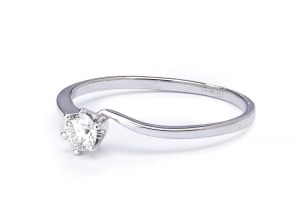 Diamond ring, early 21st century jewelry, white gold pr. ~ 0.585