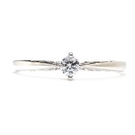 Diamond ring, early 21st century jewelry, white gold pr. 