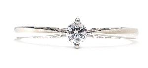 Diamond ring, early 21st century jewelry, white gold pr. '3'
