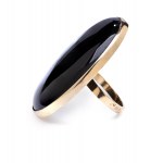 Obsidian ring, 2nd half of 20th century jewelry, pr. "3" gold