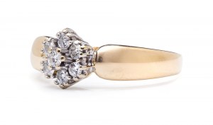 Ring with diamonds, early 21st century jewelry, pr. gold 