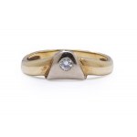 Diamond ring, 2nd half of 20th century jewelry, 0.583 pr. gold