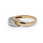 Diamond ring, 2nd half of 20th century jewelry, 0.583 pr. gold
