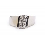 Diamond ring, early 21st century jewelry, white gold pr ~ "0.585"
