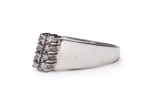 Diamond ring, early 21st century jewelry, white gold pr ~ 