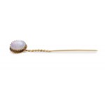 Tie pin with opal, early 20th century jewelry, pr. "56" gold