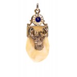 Pendant with deer, 19th/20th century jewelry, pr. gold "0.585"